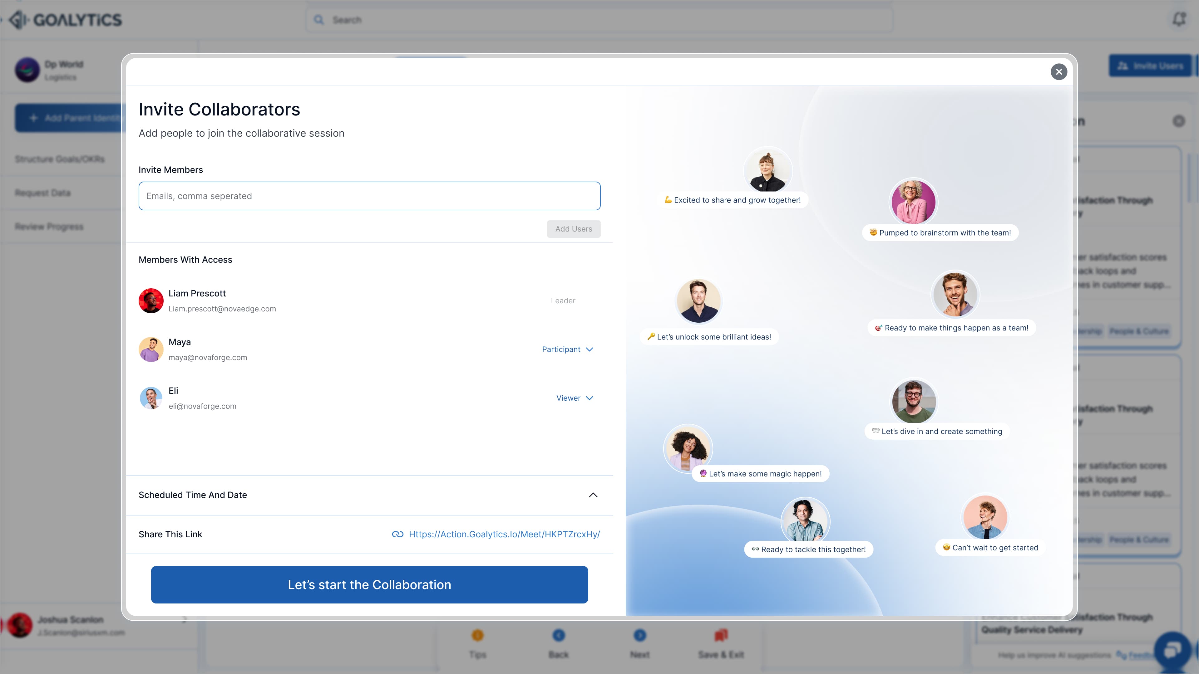 Launch a session and invite your team