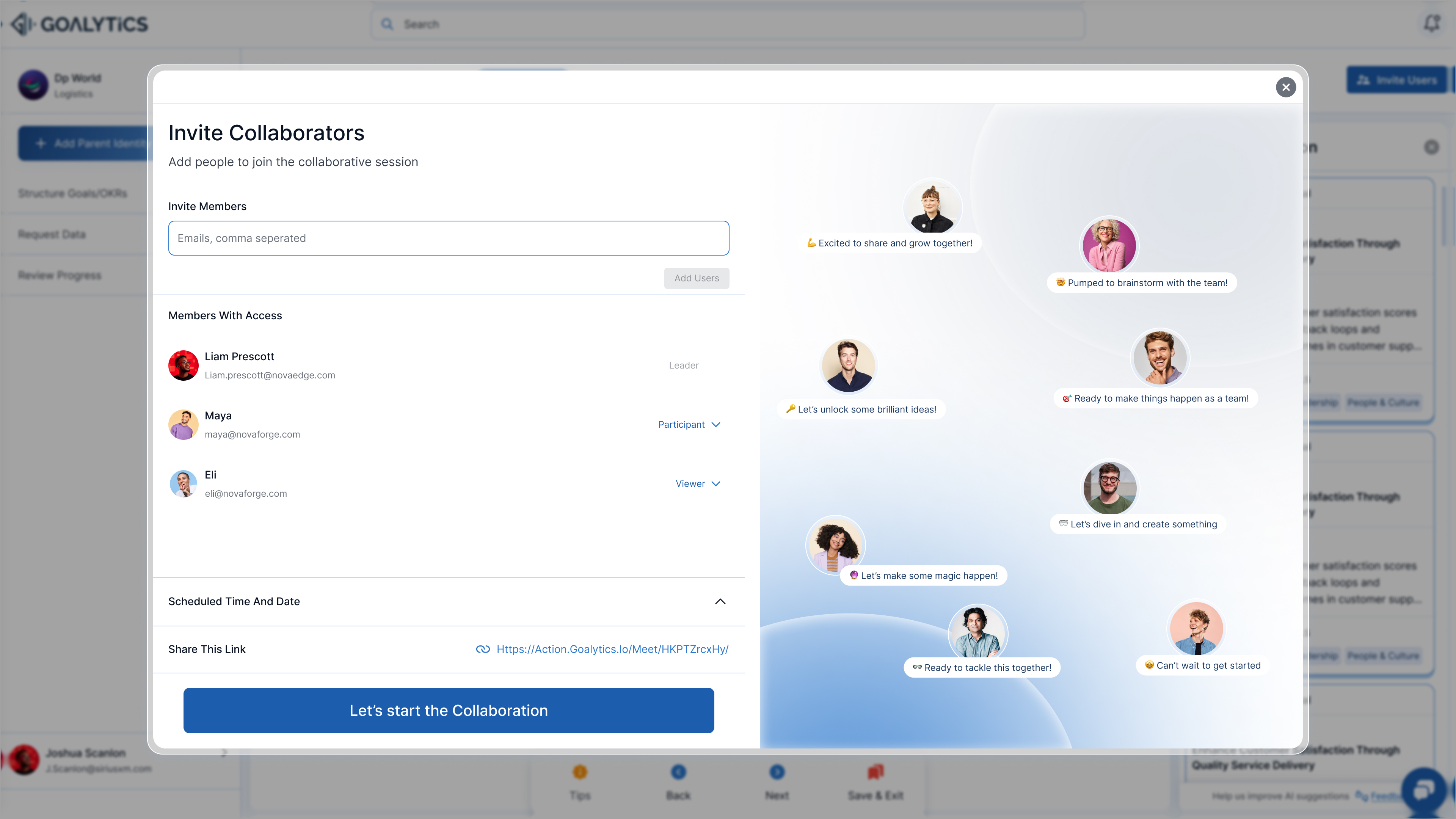 Launch a session and invite your team